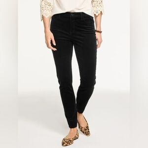 Talbots Corduroy High Waist Skinny Ankle Jegging, Black, Size 8